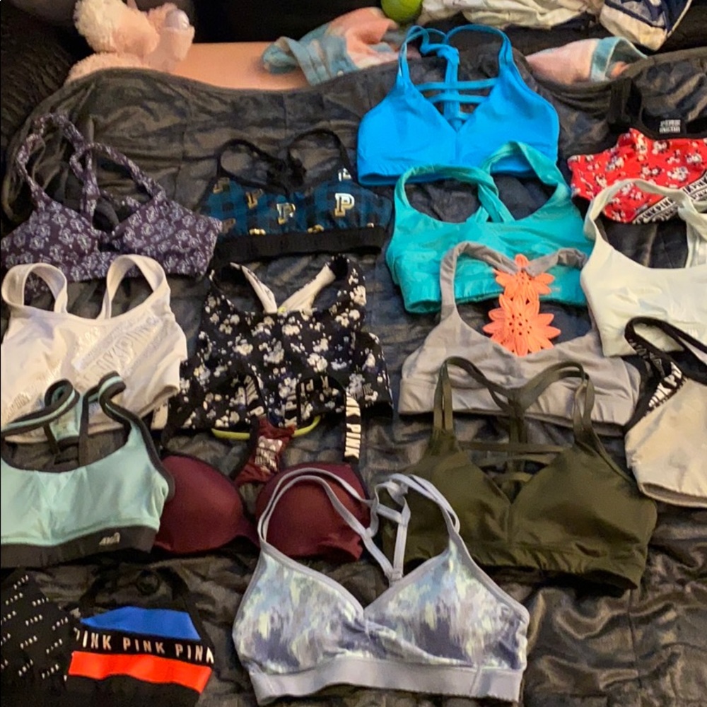 LOT OF 15 SPORTS BRAS